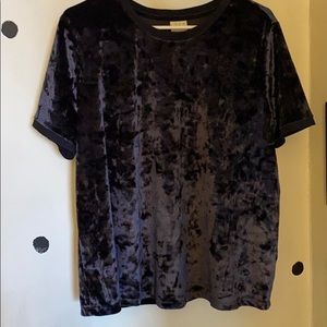 A New Day Velvet Short Sleeve Top